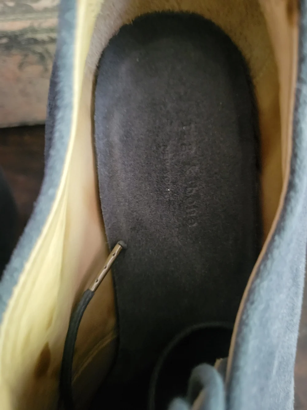 Rag & Bone Suede Peep-Toe Wedge Heels in Slate Gray - Women